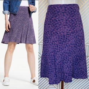 Boden Virginia Skirt in Navy Blue Floral Spray 12L